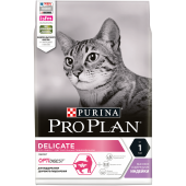 Pro Plan сухой корм для кошек с чувствительным пищеварением и привередливых к еде с индейкой