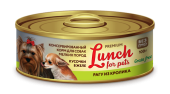 Lunch For Pets Консервы для собак мелких пород Рагу из кролика, кусочки в желе 100 г