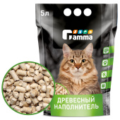 Gamma Наполнитель впитывающий древесный крупные гранулы , 5л