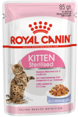 Royal Canin Kitten Sterilised, консервы желе для стерилизованных котят, 85 г