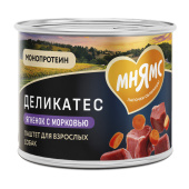 Мнямс Влажный корм Деликатес Паштет из ягненка с морковью для собак всех пород "Клефтико по-афински" 200 г