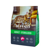 Mr.Buffalo STERILIZED Сухой корм для кошек с лососем
