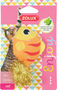 Zolux Игрушка для кошек с кошачьей мятой "Загадочная рыбка", 8.5 см
