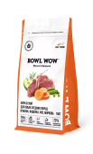 BOWL WOW Корм сухой для собак средних пород: ягненок, индейка, рис, морковь, 150 г