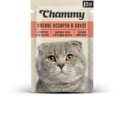 Chammy АКЦИЯ Влажный корм для кошек, мясное ассорти в соусе, 85 г