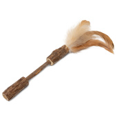 Triol Игрушка для кошек из мататаби "Палочка с перьями", 120/170мм, серия NATURAL