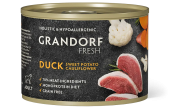 GRANDORF FRESH консервы для собак Паштет из утки с бататом и цветной капустой 200 г