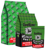 ZOORING Active Dog Сухой корм для взрослых активных собак средних и крупных пород Мясо молодых бычков и рис,