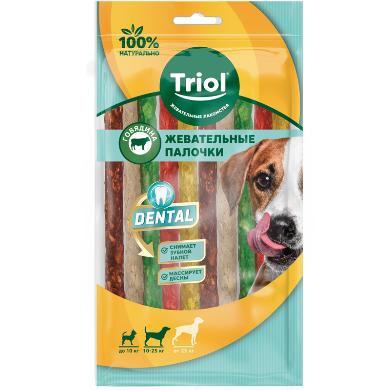 Triol Палочки жевательные микс, 13см (уп.10шт.), серия DENTAL