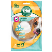 Triol Пончик жевательный с мясом утки, 10см (уп.1шт.), серия DENTAL