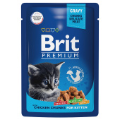 Brit Premium Пауч для котят цыпленок в соусе, 85 г