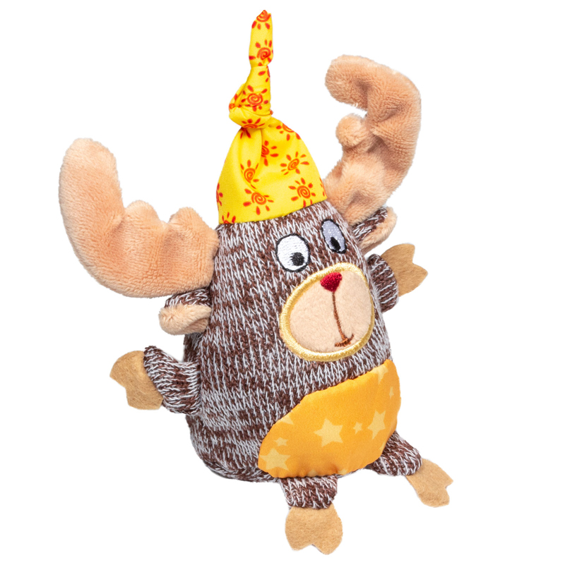 GiGwi Игрушка для собак Лось с пищалкой 16см, серия PLUSH FRIENDZ