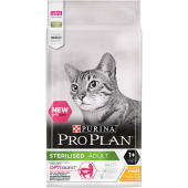 Pro Plan Sterilised для стерилизованных кошек и кастрированных котов с чувствительным пищеварением, с курицей