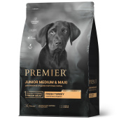 PREMIER Dog Turkey JUNIOR Medium&Maxi (Свежее мясо индейки для юниоров средних и крупных пород), 