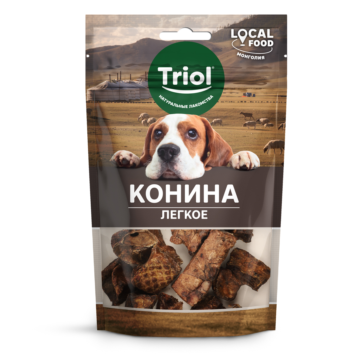Triol LOCAL FOOD Лакомство для собак "Легкое конское", 30г