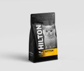HILTON Сухой корм для для котят, беременных и кормящих кошек, белая рыба и индейка