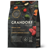 GRANDORF FRESH Dog JUNIOR Свежее мясо ягненка с бататом для юниоров, беременных или кормящих собак