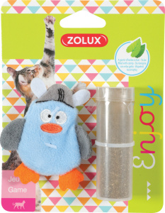 Zolux Игрушка для кошек с кошачьей мятой в комплекте "Озадаченный пингвин", 7 см