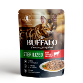 Mr.Buffalo Влажный корм STERILIZED для стерилизованных кошек, говядина в соусе, 85 г