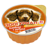 Мясной рацион консервы для собак с говядиной и рубцом, 100 г
