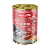 Ночной охотник Консервы для кошек ягненок кусочки в соусе, 415 г