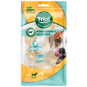 Triol Косточки жевательные узловые белые, 10см (уп.3шт.), серия DENTAL