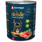 Зоогурман Holistic, консервы для собак, Утка с индейкой и картофелем, 350 г