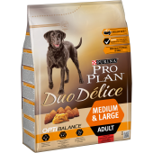 Pro Plan DUO DÉLICE, для взрослых собак средних и крупных, с говядиной и рисом,