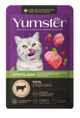 Yumster Sterilized пауч для кошек с говядиной и брусникой в соусе, 85 г