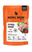 BOWL WOW Влажный корм для стерилизованных кошек. Кусочки в желе с курицей и добавлением овощей, 85 г