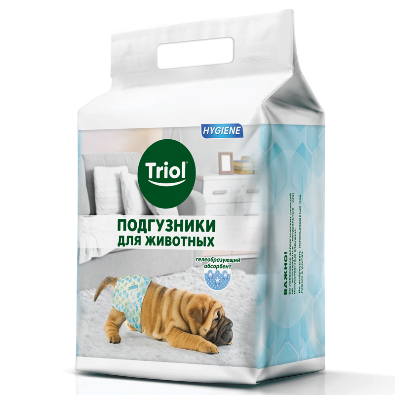 Triol Подгузники для собак XL, вес собаки 22-30кг (уп.10шт.), серия HYGIENE