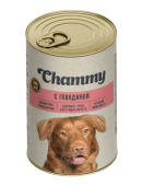 Chammy Влажный корм для собак, говядина, кусочки в соусе, 415 г