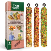 Triol Original палочки для Волнистых попугаев Ассорти 3шт. 75 г