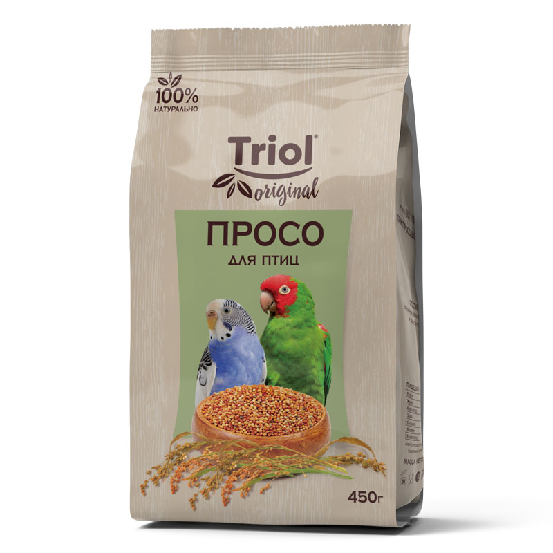 Triol Корм для птиц просо, 450г, Original