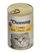 Chammy Влажный корм для кошек, курица, кусочки в соусе, 415 г
