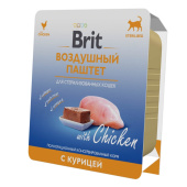 БРИТ Воздушный паштет Курица для стерилизованных кошек, 100 г