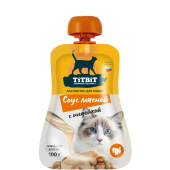 TiTBiT Лакомство для кошек Соус мясной с индейкой 100г