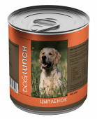 Dog Lunch Консервы для взрослых собак с цыпленком в желе, 750 г