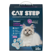 Cat Step Наполнитель комкующийся минеральный Compact Carbon Power Plus, 10 л