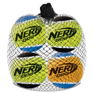 Nerf Мяч теннисный пищащий 4,5 см (4шт)