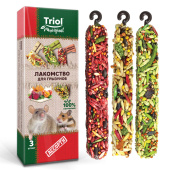 Triol Original палочки для грызунов ассорти 3шт. 75 г