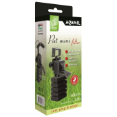 AQUAEL Помпа-фильтр внутренний Акваэль PAT mini до 120л 400л/ч, 4Вт, черный