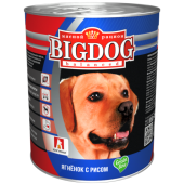 BIG DOG Консервы для собак, ягненок с рисом, 850 г