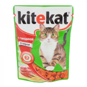 Kitekat Влажный корм для взрослых кошек в желе с говядиной, 85 г