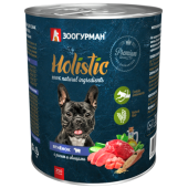 Зоогурман Holistic, консервы для собак, Ягнёнок с рисом и овощами, 350 г