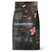 GRANDORF FRESH Cat Adult Беззерновой корм для особо аллергичных кошек с чувствительным пищеварением. Свежее мясо индейки с бататом
