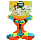 Triol Шлейка-жилетка мягкая "Рио" M, оранжевая, обхват шеи 360-580мм, обхват груди 500-830мм