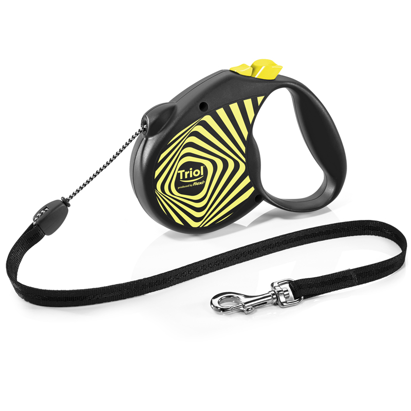 Triol Flexi Поводок-рулетка для собак Flexi Life Geometry Yellow M 5м до 20кг, трос