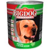 BIG DOG Консервы для собак, индейка с белым зерном, 850 г
