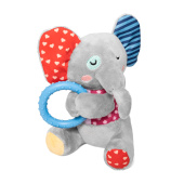 GiGwi Игрушка для собак Слон с кольцом и пищалкой 15см, серия PLUSH FRIENDZ